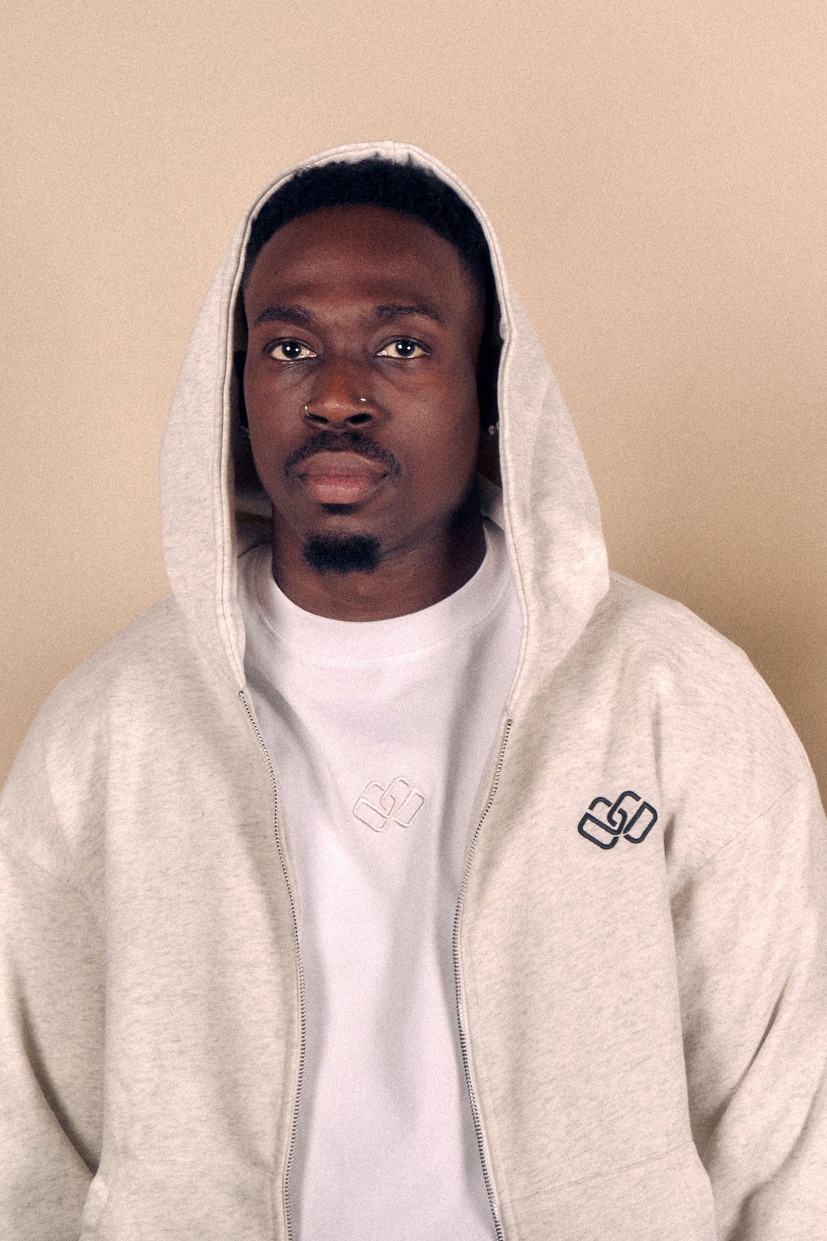 Unisex Zip Hoodie - Cloud Grey