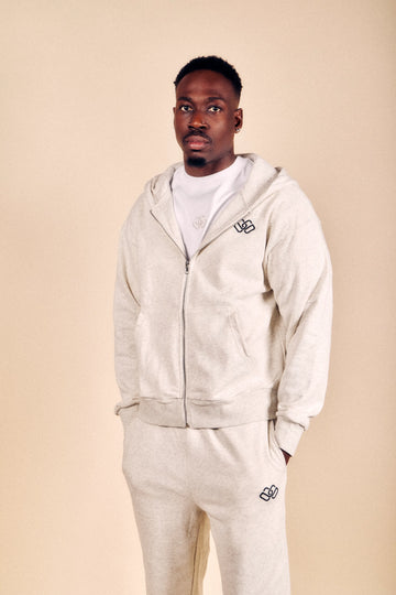 Unisex Zip Hoodie - Cloud Grey