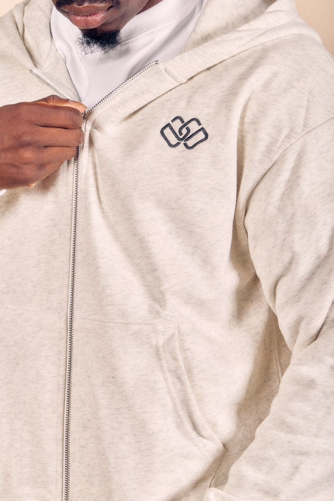 Unisex Zip Hoodie - Cloud Grey